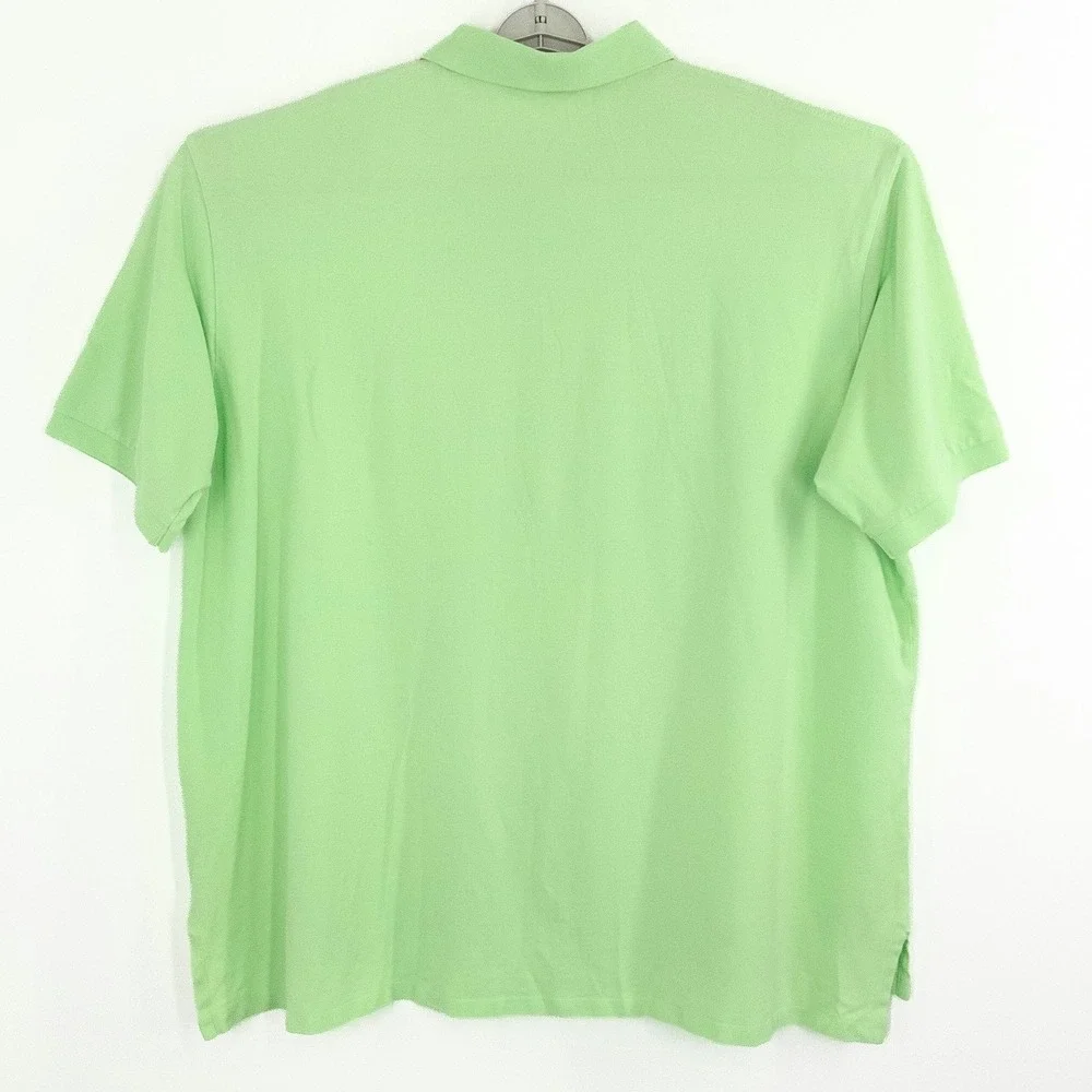 Polo Ralph Lauren Mens 4XLT Tall Lime Green Short Sleeve Pique Polo Shirt Purple